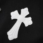 Chrome Hearts Cemetry Cross Logo Varsity Jacket black and logo jacket