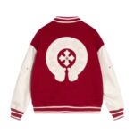 Red Wool Varsity Jacket | Chrome Hearts back side jacket