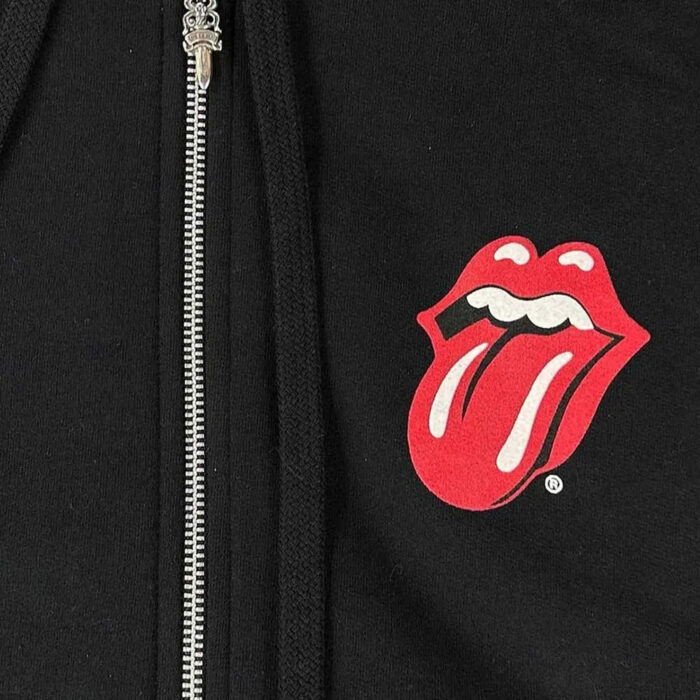 Rolling Stone Chrome Heart Zip-Up black Hoodie front side image