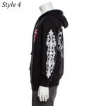 Rolling Stone Chrome Heart Zip-Up black Hoodie back sidebar image