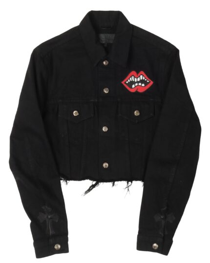 Chrome Hearts Matty Boy Chomper Patch Cropped Denim Jacket (front side jacket)