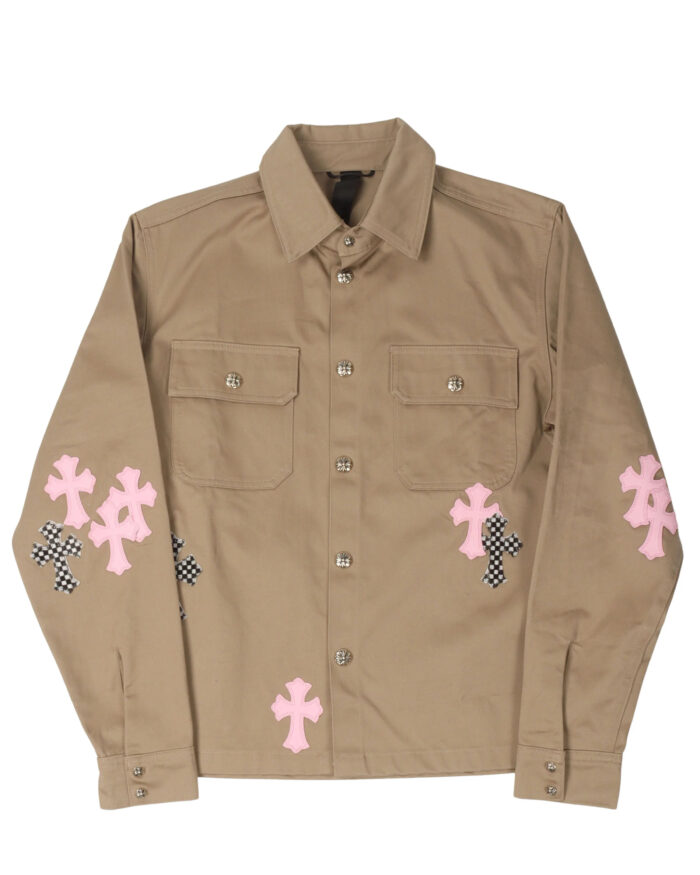 Chrome Hearts Cross Patch Work Dog Shirt ( front side)