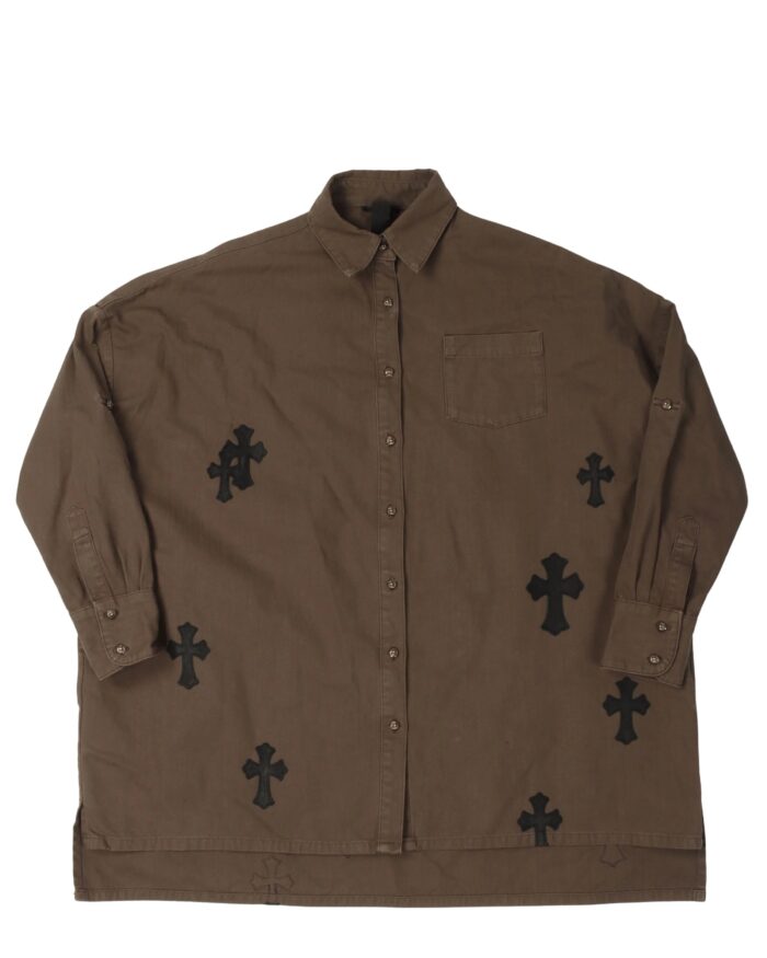 Chrome Hearts Oversized Cross Patch Shirt (frint side)