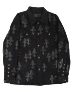 Chrome Hearts Fleur-de-lis 97 Patch Black Denim Jacket (front side jacket)