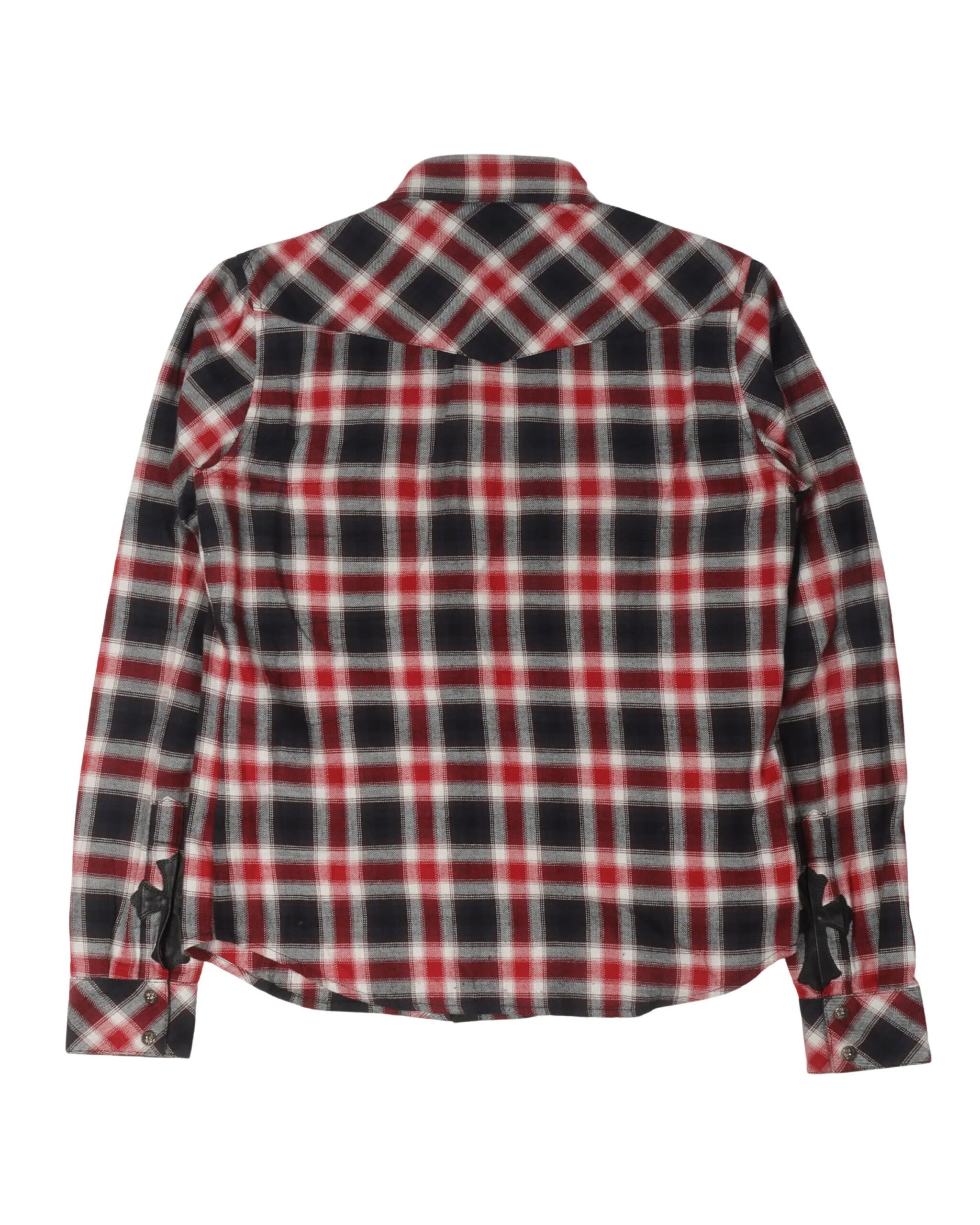 Chrome Hearts Cross Patch Western Flannel Shirt (back side)