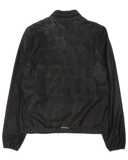 Chrome Hearts Matty Boy Hand Painted Leather Coach Jacket (back side)