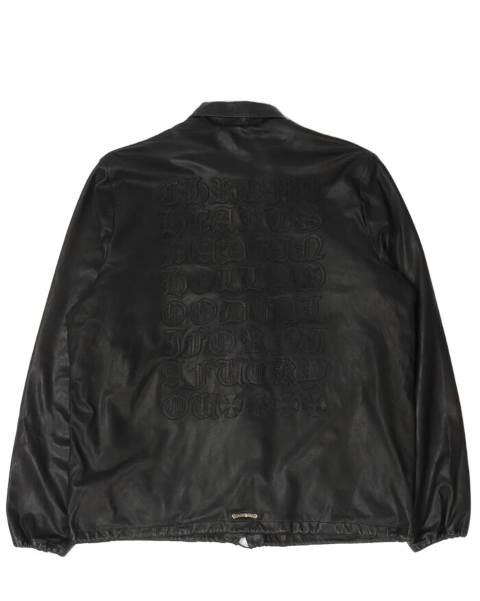 Chrome Hearts Patchwork Leather Coach Jacket (back side)