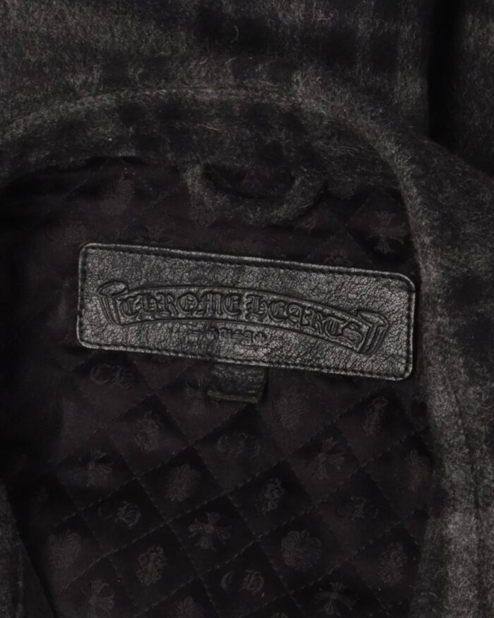 Chrome Hearts Cross Patch Padded Wool Flannel Shirt (logo chip)