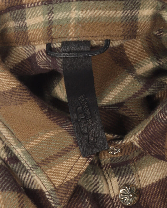 Chrome Hearts Plaid Flannel Shirt ( logo chip)