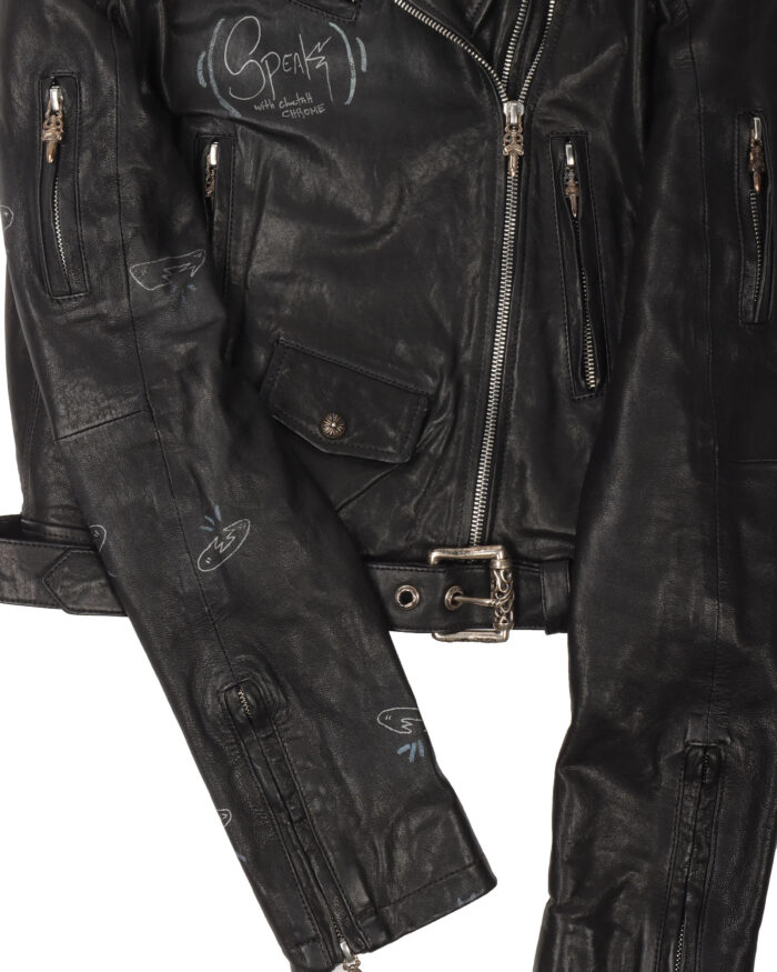 Chrome Hearts Matty Boy Patch Leather Jacket (arm jacket)