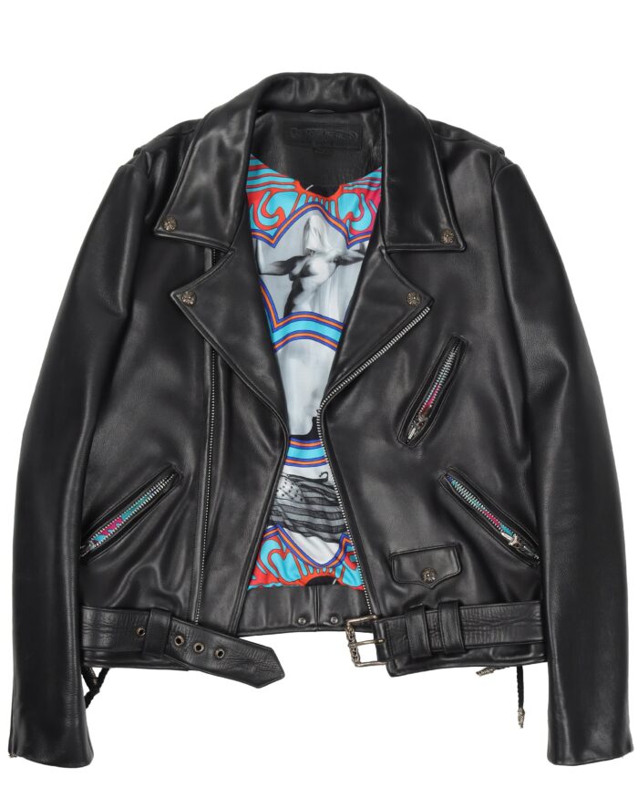 Chrome Hearts Robert Mapplethorpe Leather Moto Jacket (front side jacket)