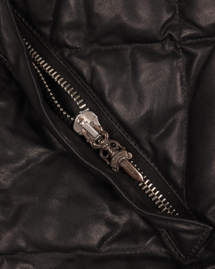 Chrome Hearts Leather Puffer Down Jacket (zips)