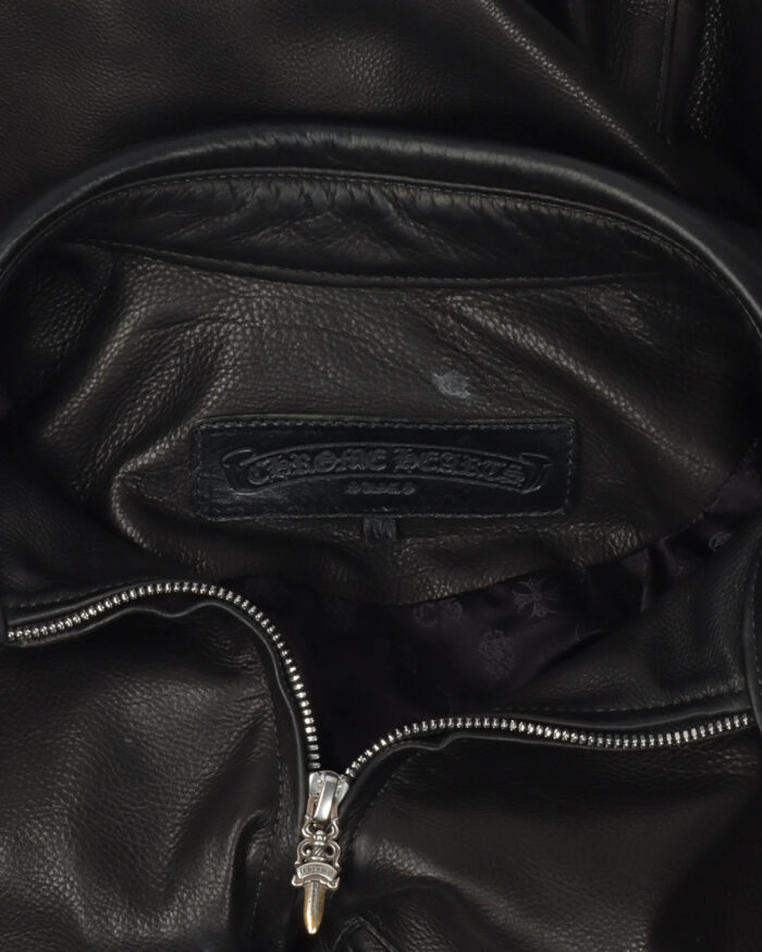 Chrome Hearts Leather Jacket (chip on logo)