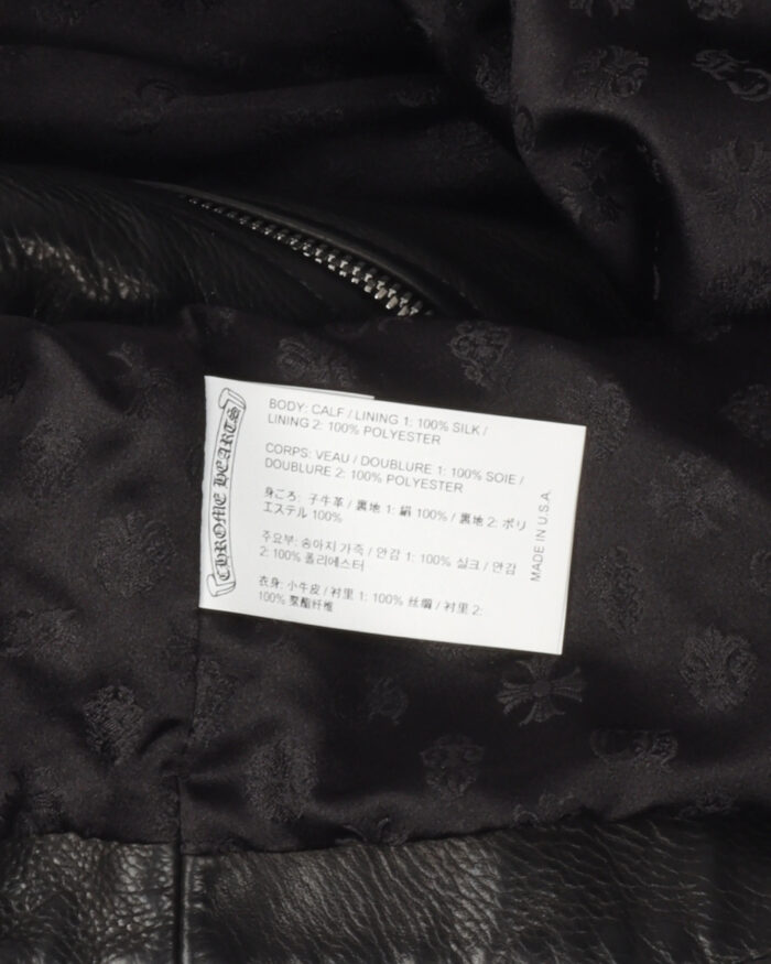 Chrome Hearts Leather Jacket(chip detail on jacket)